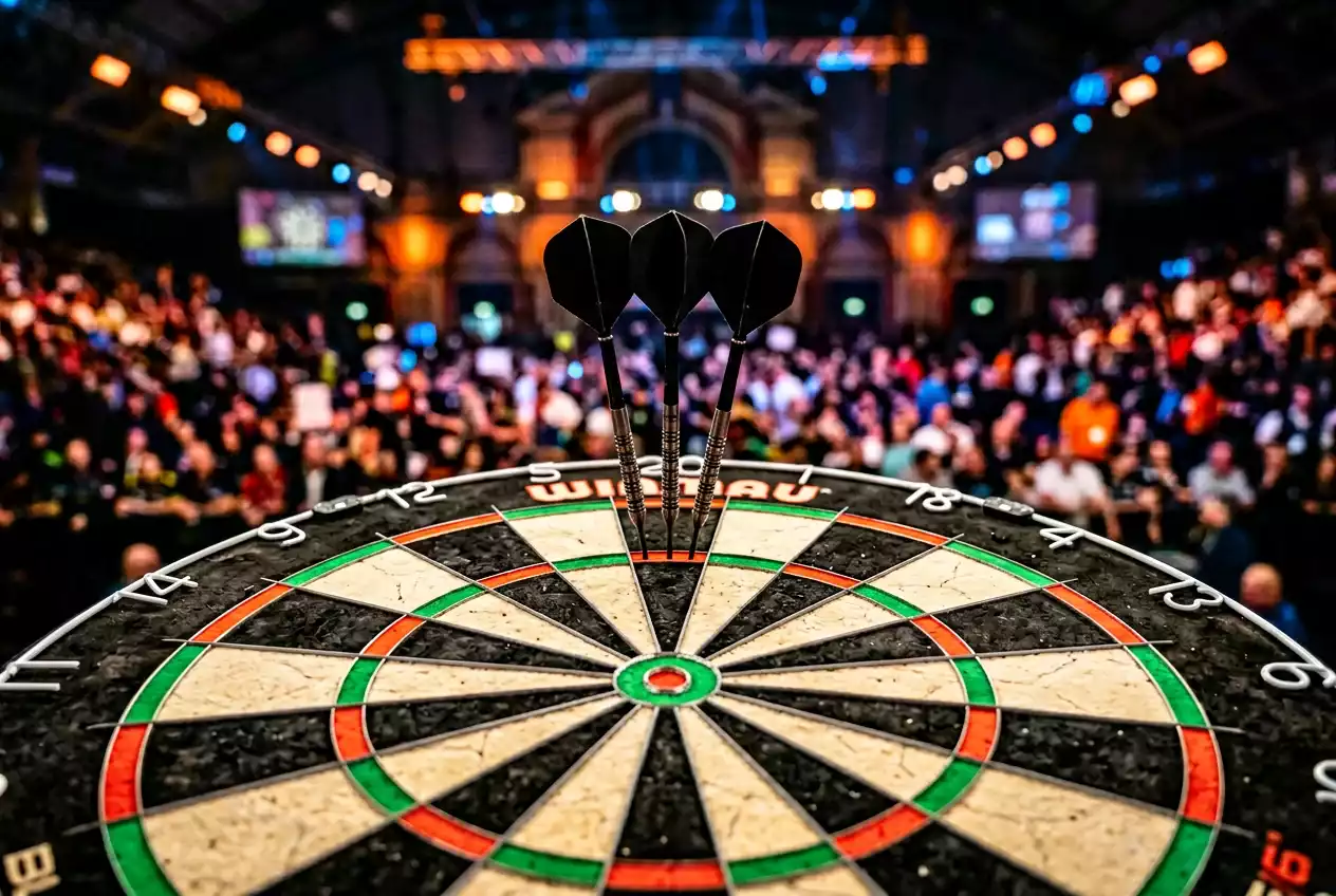 Dartscheibe im Alexandra Palace bei der PDC Darts-Weltmeisterschaft